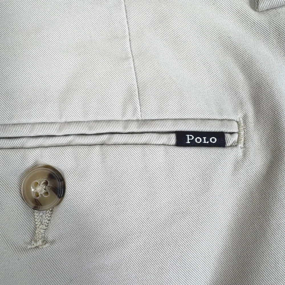 Polo Ralph Lauren Mens Stretch Straight Fit Chino Pants Khaki Tan 34x32.5‎